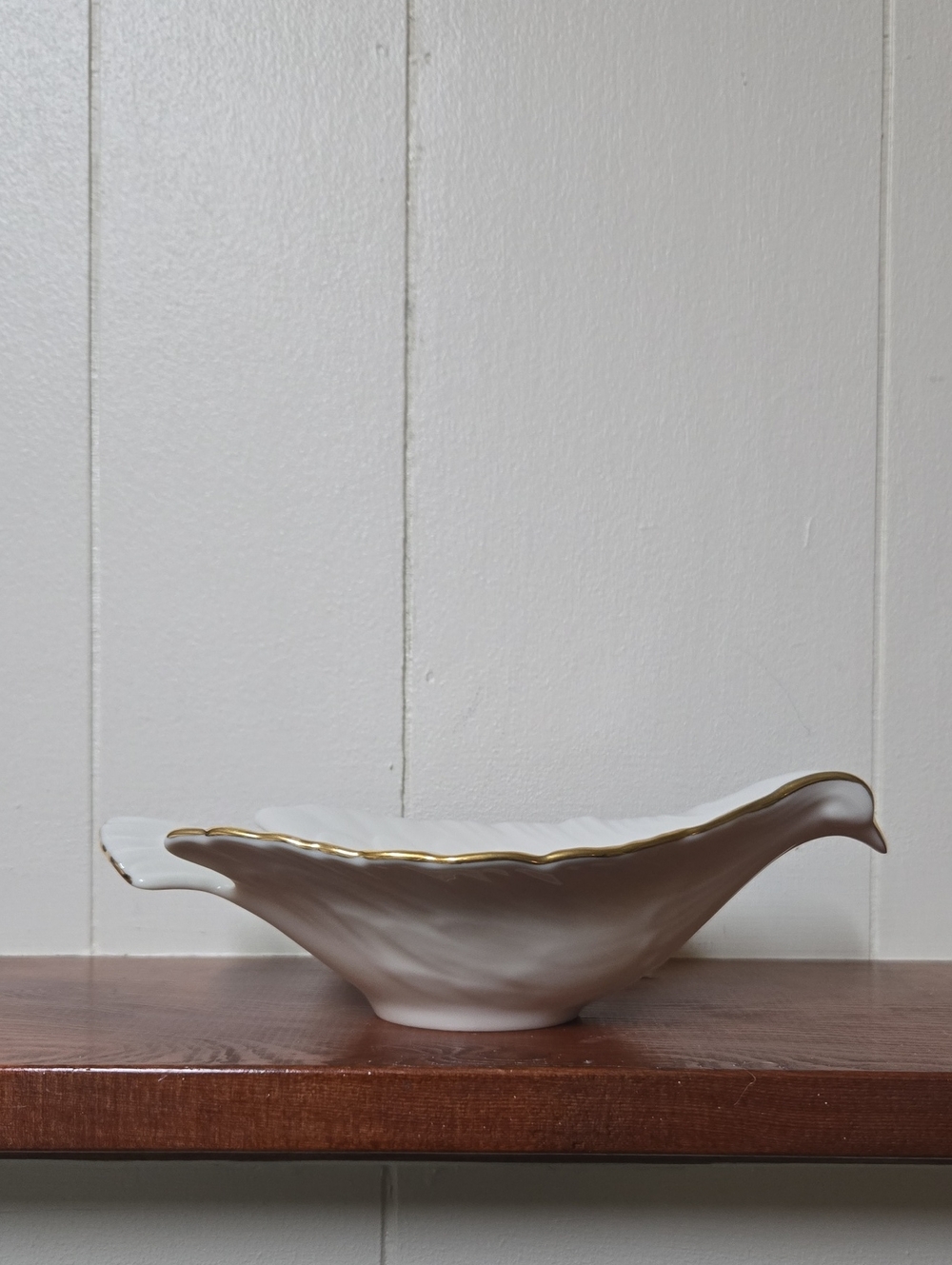 Lenox Porcelain Dove Dish Bowl with Gold Rim